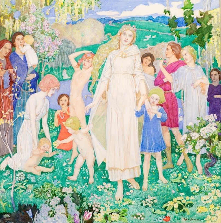 The Coming of Bride (c.1930), watercolour by John Duncan (1866-1945)